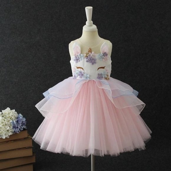 Girl's Unicorn Dress - Picture 5 of 6